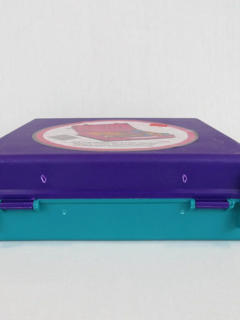 The Junior By Class Case Pencil School Supplies Box Vintage USA 1987 Green Blue